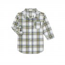 NWT Crazy 8 Blue Yellow Plaid Boys Long Sleeve Button Down Shirt 5/6 7/8