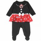 NWT Disney Minnie Mouse Footed Tutu Baby Girl Sleeper Romper Halloween Pajamas