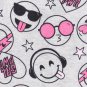 NWT The Childrens Place Emoji 'Girl Power' Girls Gray Long Sleeve Pajamas Set