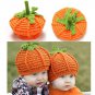 NEW Pumpkin Handmade Knitted Orange Baby Boys Girls Hat 0-6 Months