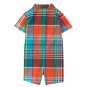 NWT Gymboree Little Weekender Baby Boys Plaid Button Down Romper Sunsuit