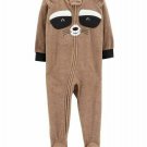 NWT Carters Racoon Baby Boys Footed Fleece Sleeper Pajamas.18 24 Months