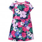 NWT Gymboree Woodland Weekend Floral Blue Short Sleeve Girls Dress 3T 4T 5T