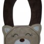 NEW Carter's Brown Kitty Cat Baby Girl Terry Cloth Teething Drool Bib