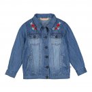 NWT Sophie & Sam Toddler Girls Blue Embroidered Denim Jean Jacket 3T 4T