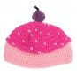 NWT Cupcake Baby Girls Pink Crochet Hat Beanie 0-6 Months