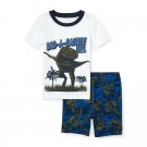 NWT The Childrens Place Dancing Dinosaur Boys Short Sleeve Pajamas Set
