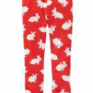 NWT Carter's Bunny Rabbit Red Cozy Fleece Girls Leggings Easter