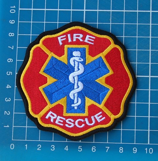 Fire Rescue Medical Patch Sew On Embroidery