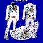 Elvis Presley Peacock Jumpsuit cape costumes patch embroidery