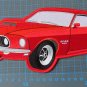1969 Ford Mustang BOSS 429 huge seatvocer patch sew on embroidery