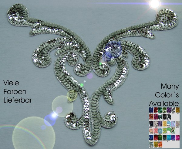 huge appliques sequins applikationen pailletten sew on embroidery handmade ap48