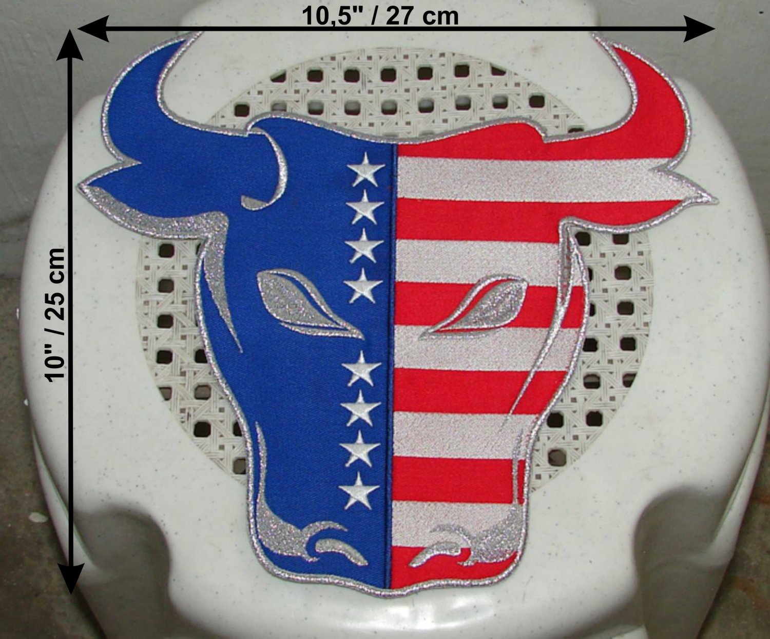 Captain america logo Bull head huge patch embroidery Marvel Comics Red Skull Avengers