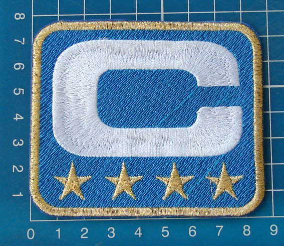 SUPERBOWL NFL TEAM LEADER JERSEY CAPTAINS LIGHT BLUE PATCH GOLD 4 STAR