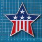 star american flag patch sew on embroidery