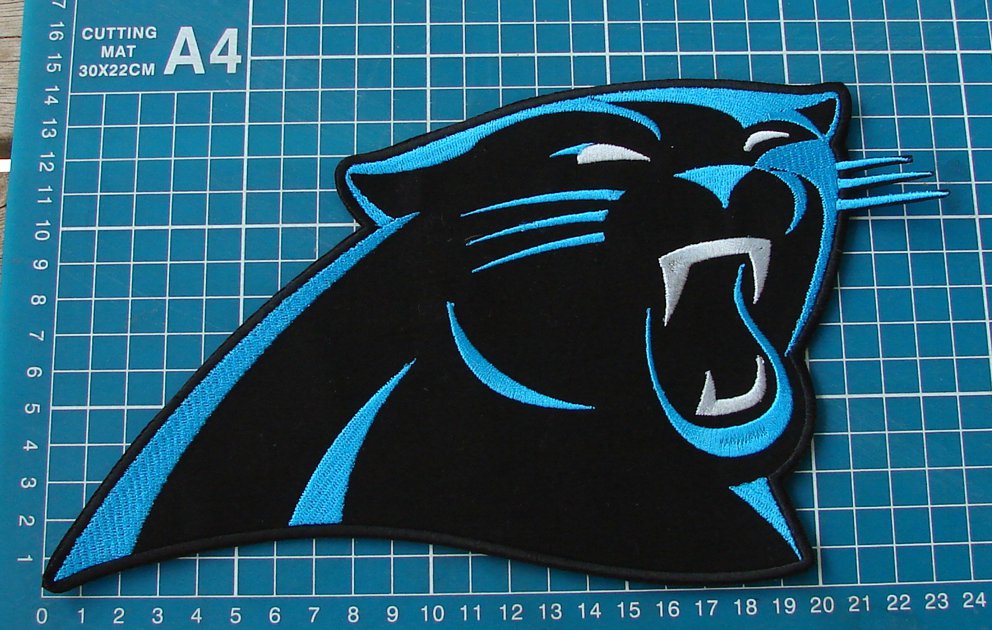 carolina panthers huge 10" logo patch NFL football superbowl sew on embroidery