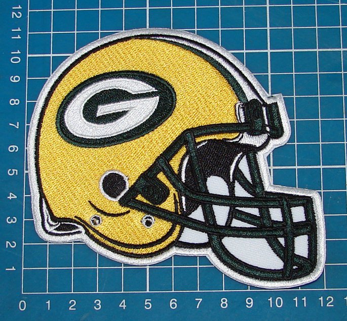 Green Packers helmet patch NFL sew on embroidery