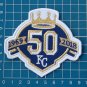 KANSAS CITY ROYALS 50th ANNIVERSARY MLB WORLD SERIES 4" JERSEY PATCH EMBROIDERY