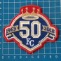 KANSAS CITY ROYALS 50th ANNIVERSARY MLB WORLD SERIES 4" JERSEY PATCH EMBROIDERY