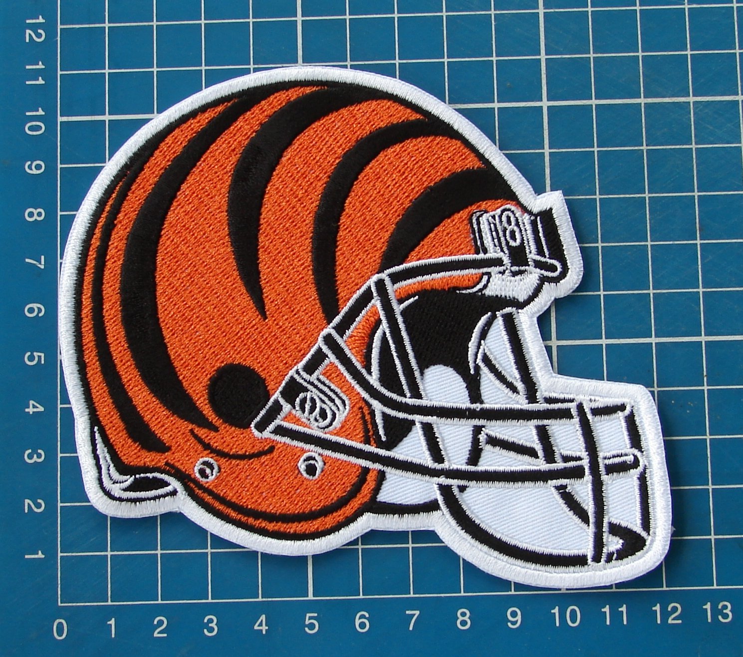 CINCINNATI BENGALS NFL FOOTBALL 5" HELMET LOGO PATCH JERSEY EMBROIDERED