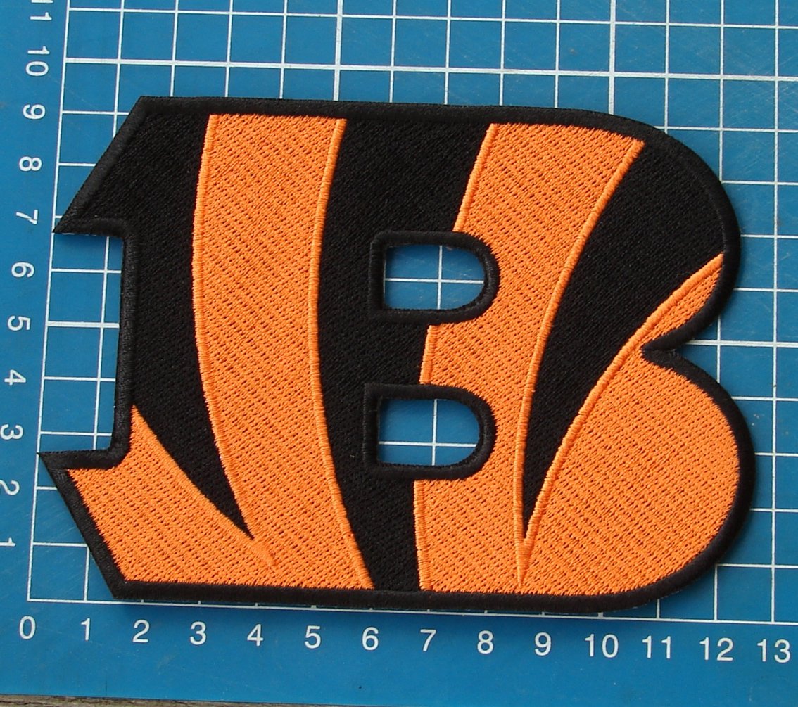 CINCINNATI BENGALS B NFL FOOTBALL 5" LOGO PATCH JERSEY EMBROIDERED