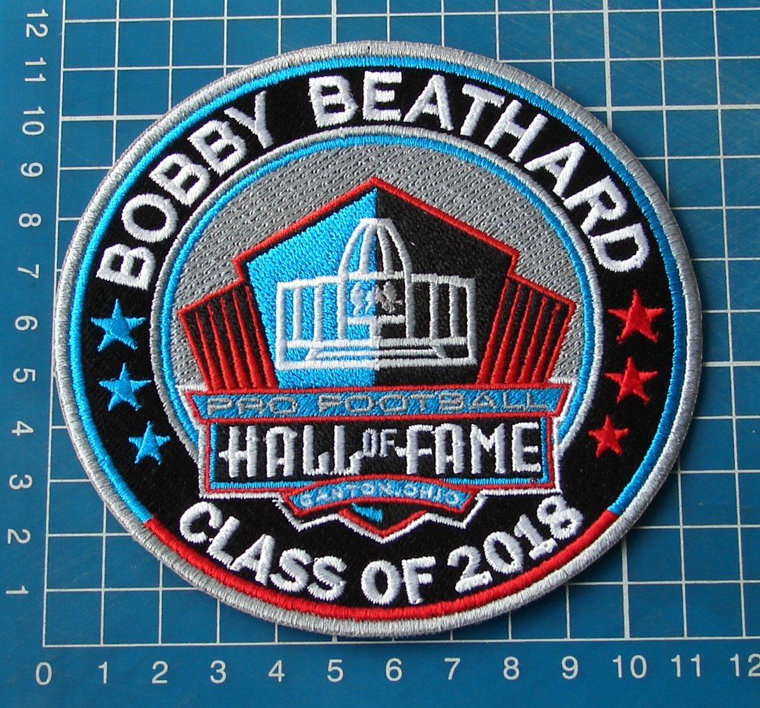 BOBBY BEATHARD 2018 NFL HALL OF FAME FOOTBALL SUPERBOWL LOGO PATCH EMBROIDERED