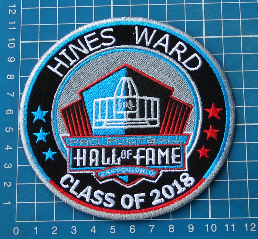 HINES WARD HOF PRO FOOTBALL HALL OF FAME 2018 SUPERBOWL NFL PATCH EMBROIDERED