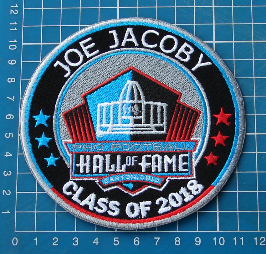 JOE JACOBY NFL SUPERBOWL HALL OF FAME 2018 PRO FOOTBALL PATCH EMBROIDERED