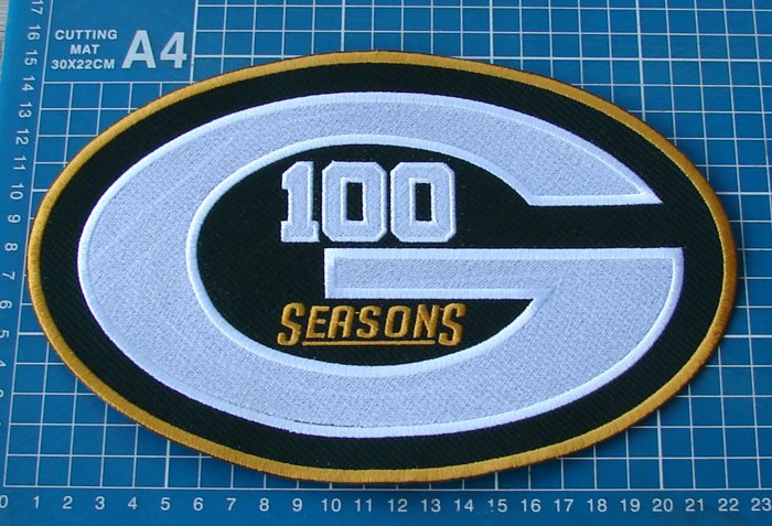 100 Seasons Green Bay Packers NFL Football TeamHuge Superbowl Patch ...