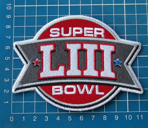 SUPERBOWL LIII 53rd FOOTBALL NFL LOGO PATCH EMBROIDERY JERSEY