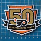 PHILADELPHIA FLYERS HOCKEY NHL TEAM 50th ANNIVERSARY PATCH ESTABLISHED 1967 EMBR