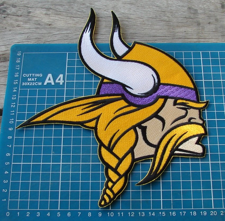 MINNESOTA VIKINGS 10" NFL FOOTBALL SUPERBOWL PATCH EMBROIDERED JERSEY