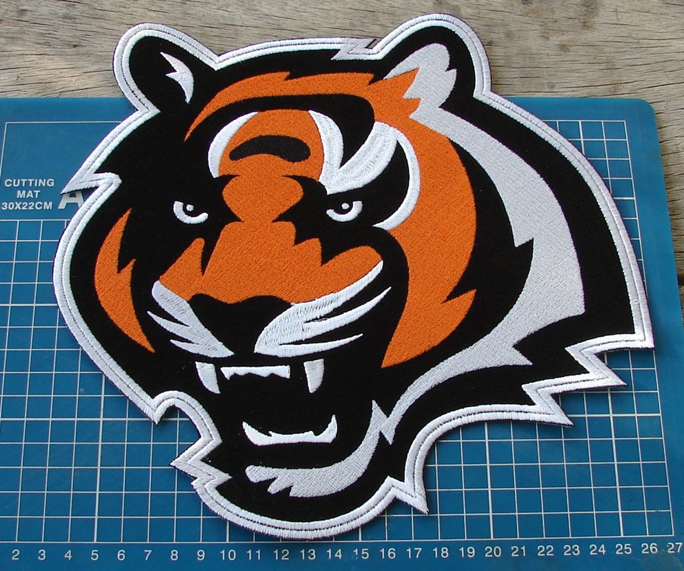 CINCINNATI BENGALS NFL FOOTBALL SUPERBOWL HUGE 10" PATCH EMBROIDERED JACKET