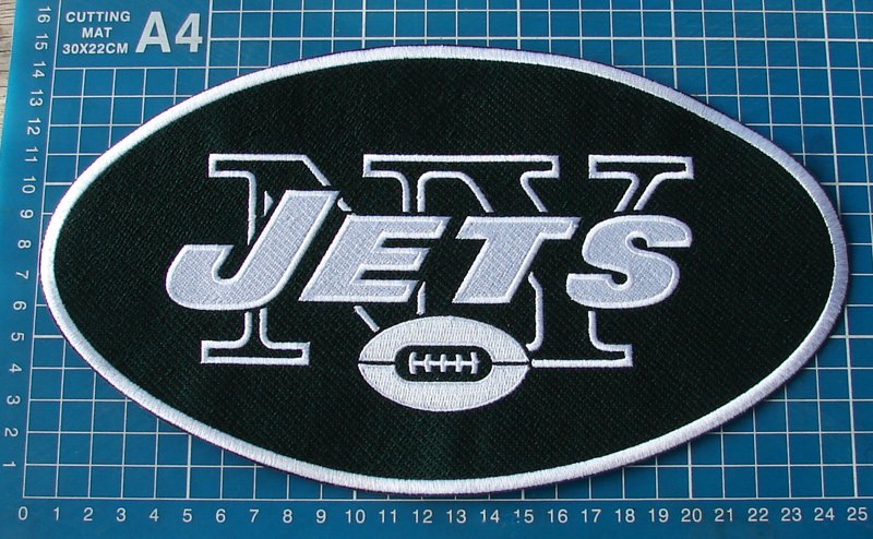NEW YORK JETS FOOTBALL NFL SUPERBOWL 10" HUGE JERSEY PATCH EMBROIDERED
