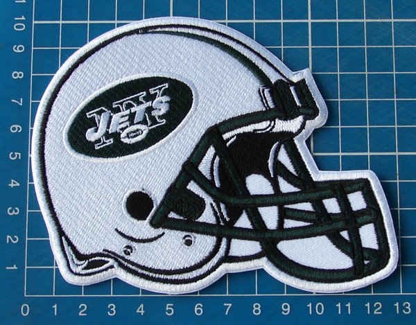 NEW YORK JETS FOOTBALL NFL SUPERBOWL HELMET HUGE JERSEY PATCH EMBROIDERED