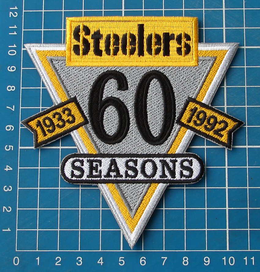 PITTSBURGH STEELERS 60th SEASONS NFL FOOTBALL SUPERBOWL PATCH LOGO EMBROIDERED