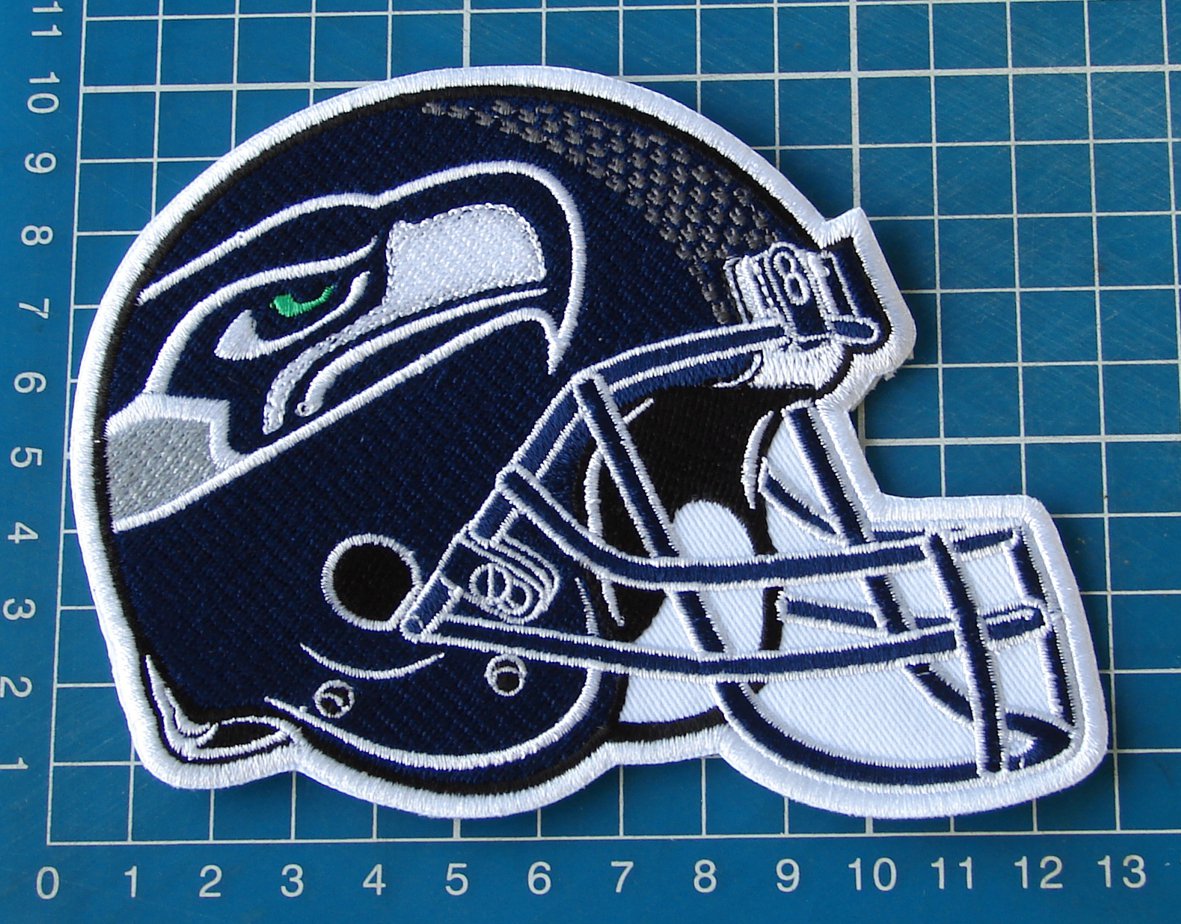 SEATTLE SEAHAWKS HELMET NFL FOOTBALL SUPERBOWL 5" PATCH JERSEY SEW EMBROIDERED