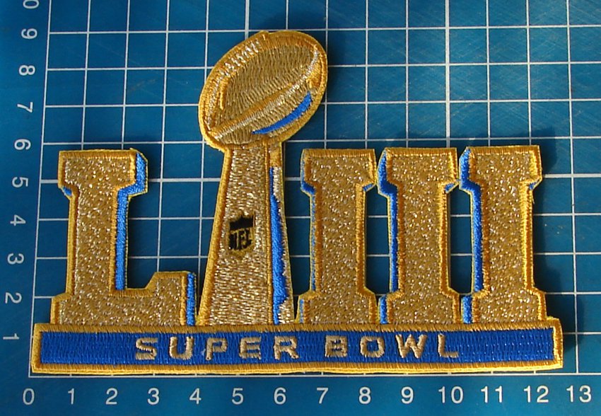 2019 Superbowl LIII 53rd GOLD Super Bowl NFL FOOTBALL Jersey Patch ...