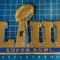 2019 Superbowl LIII 53rd GOLD Super Bowl NFL FOOTBALL Jersey Patch embroidered