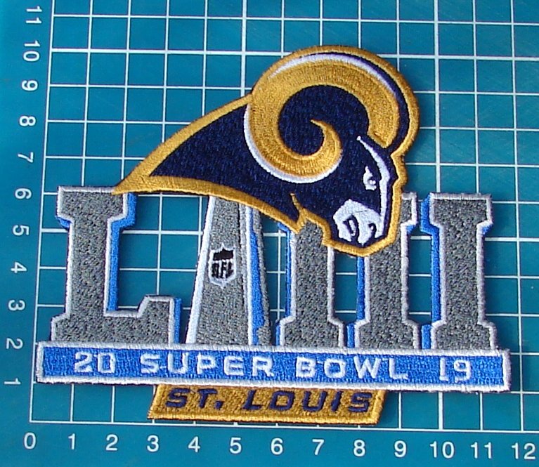 2019 superbowl super bowl LIII 53rd St. Louis Rams NFL football Patch Jersey Sew