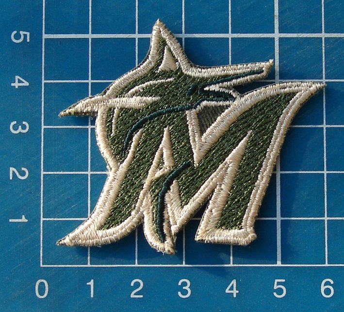 2019 MLB Miami Marlins Camouflage Olive Green Baseball 2" Patch embroidered