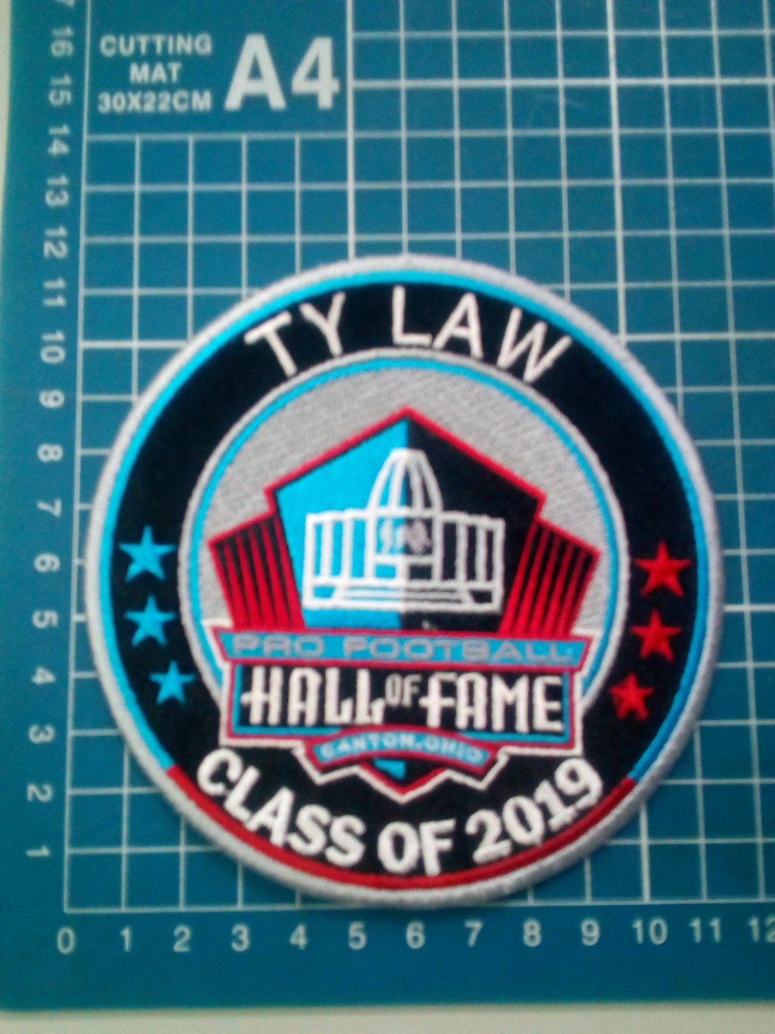 2019 HALL OF FAME TY LAW PRO FOOTBALL PATCH 4.5" NFL CANTON OHIO SUPERBOWL