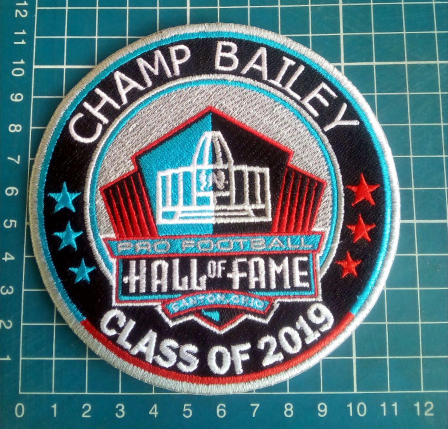 CHAMP BAILEY 2019 HOF DENVER BRONCOS PRO FOOTBALL PATCH 4.5" NFL CANTON OHIO