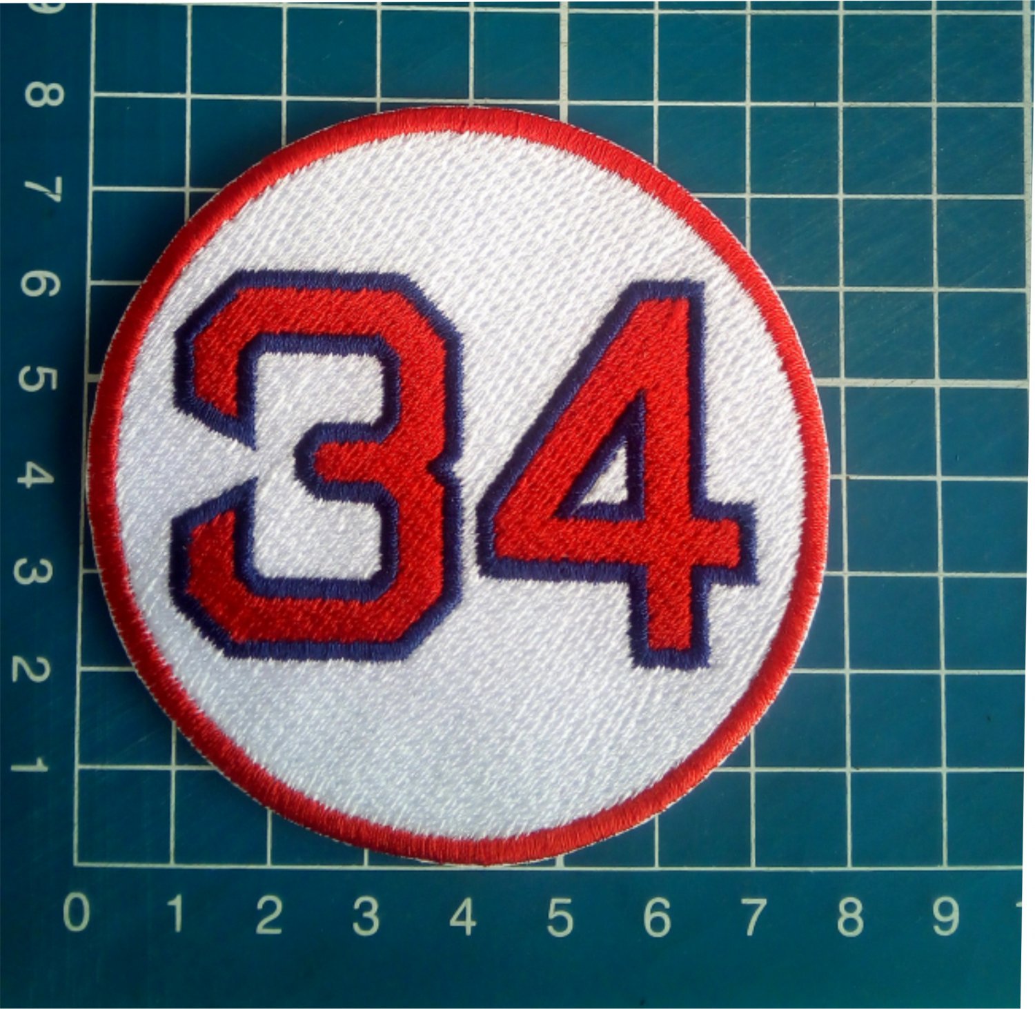 David Ortiz Retired Number 34 Boston Red Sox MLB Baseball 3" Patch embroidered
