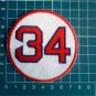 David Ortiz Retired Number 34 Boston Red Sox MLB Baseball 3" Patch embroidered