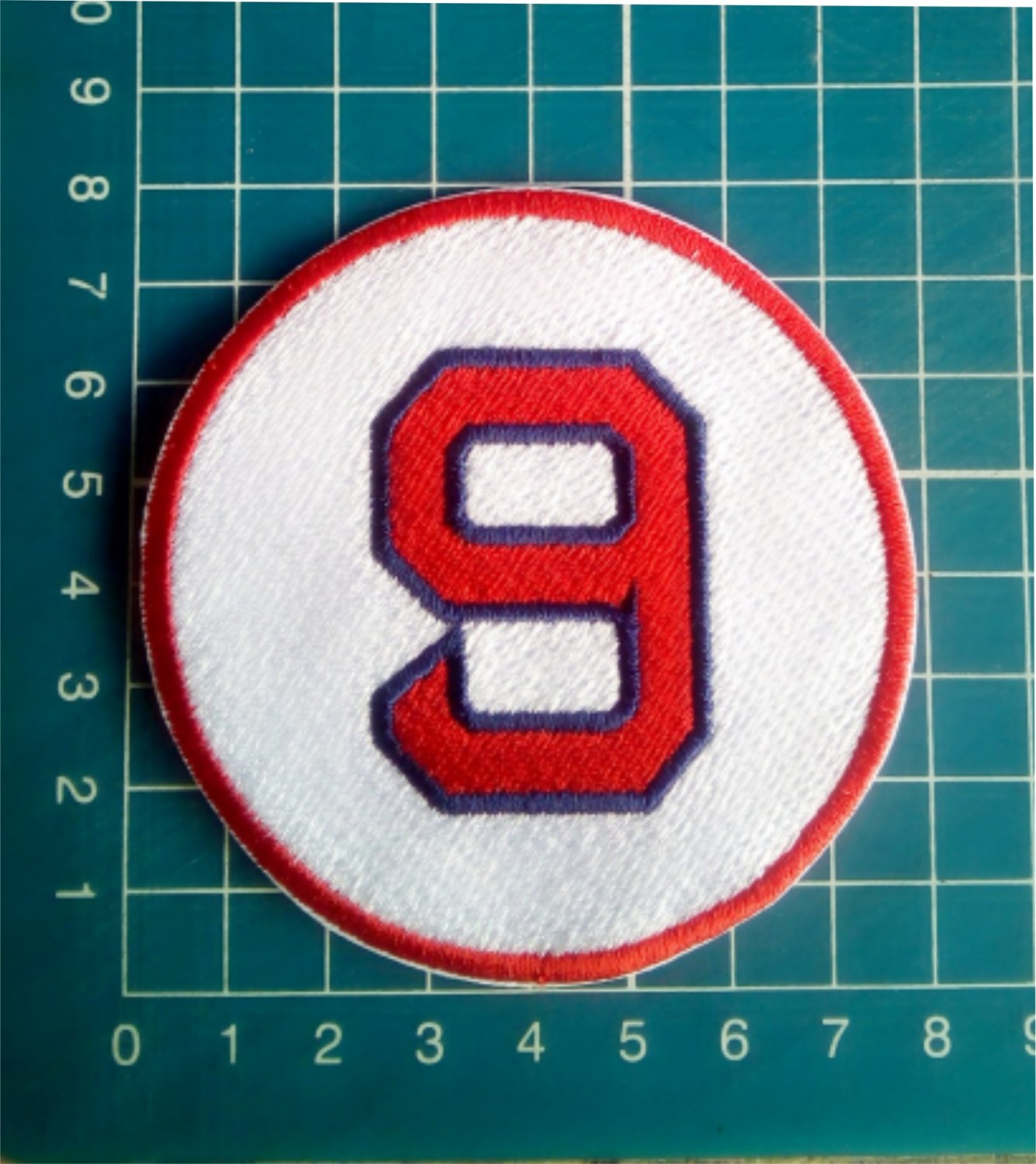 Ted Williams Retired Number 9 Boston Red Sox MLB Baseball 3" Patch embroidered