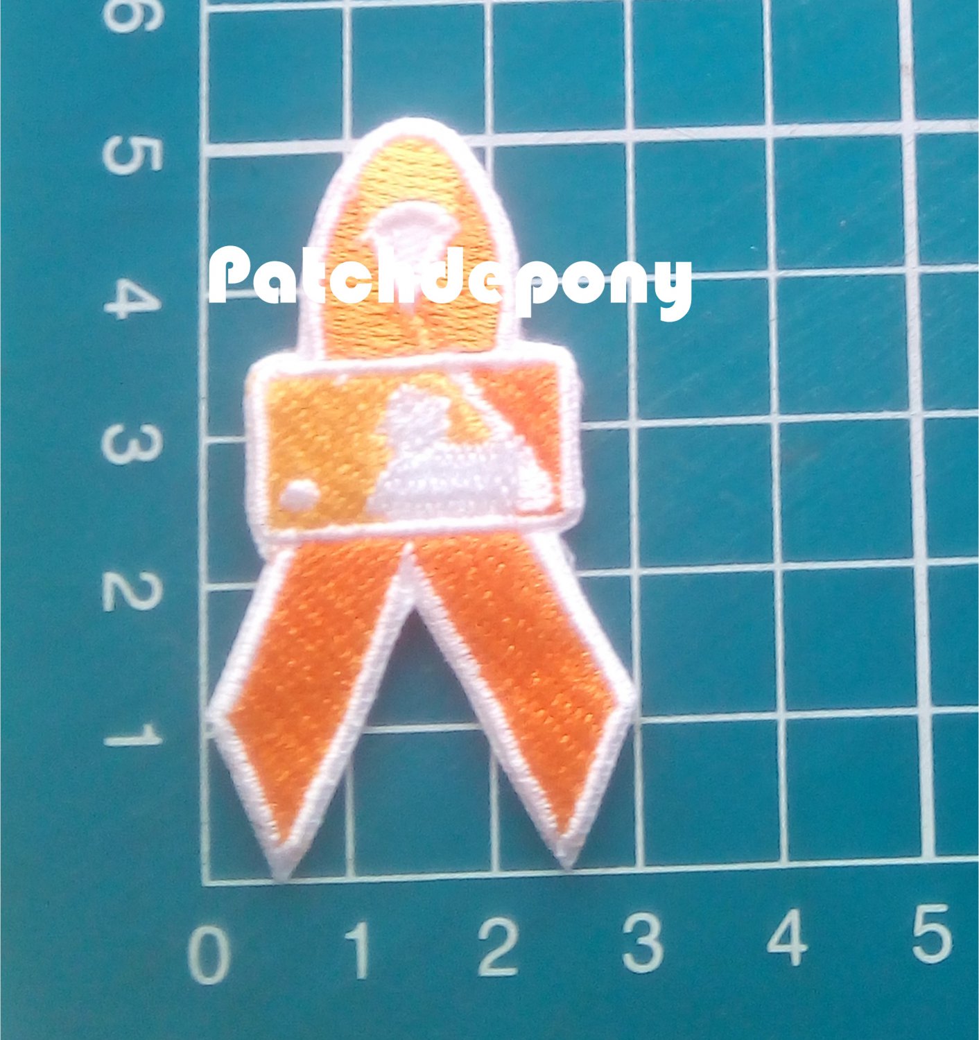 Baseball MLB Yellow Ribbon Childhood Cancer Awareness logo patch jersey embroid