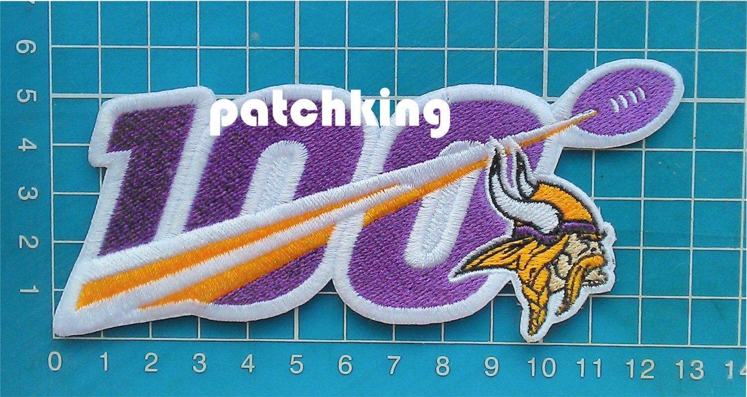 Minessota Vikings Huddle 100 NFL Football Anniversary Centennial  patch embroid