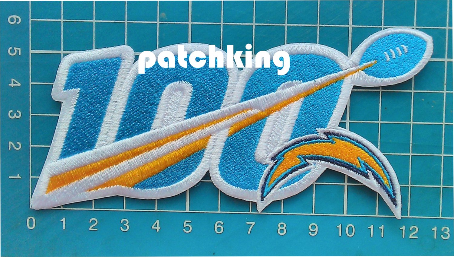 Los Angeles Chargers Huddle 100 NFL Football Anniversary Centennial patch jersey