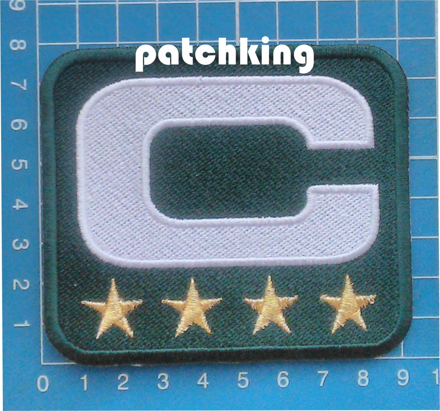 GREEN BAY PACKERS CAPTAIN C PATCH 4GOLD STAR 2019 SEASON NFL FOOTBALL SUPERBOWL
